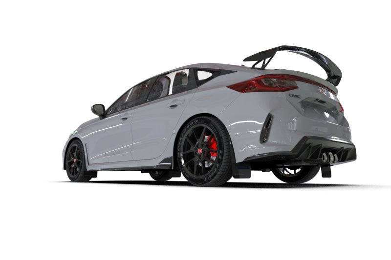 Rally Armor 23-26 Honda Civic Type R Black Mud Flap Light Blue Logo