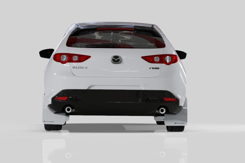 Rally Armor 19-25 Mazda3 Hatchback Red UR Mud Flap w/White Logo